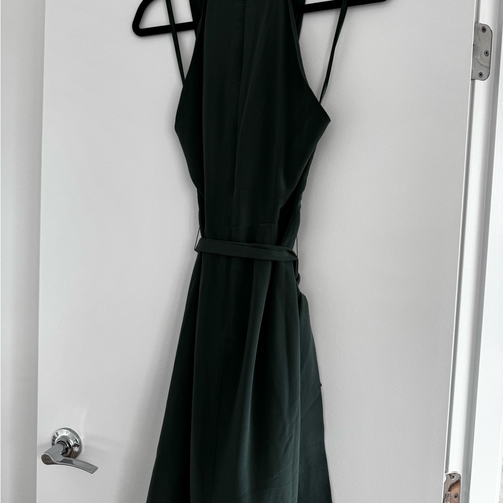 Club Monaco Silk Dark Green Dress - Picture 8 of 11